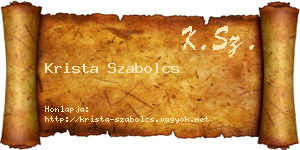 Krista Szabolcs névjegykártya